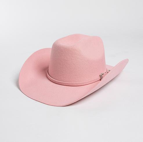 USPOP 100% Wool Western Cowboy Hat with Metal Buckle