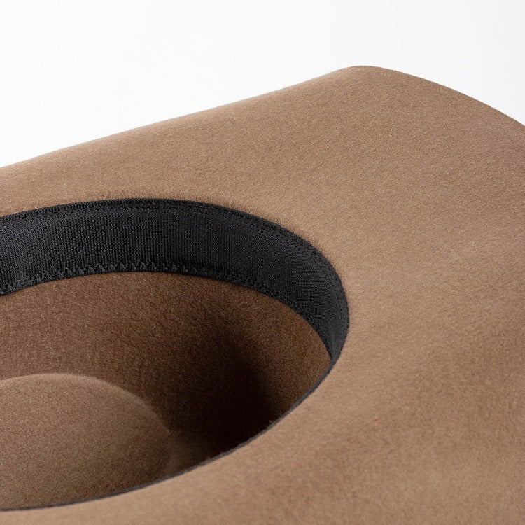 USPOP 100% Wool Western Cowboy Hat with Metal Buckle