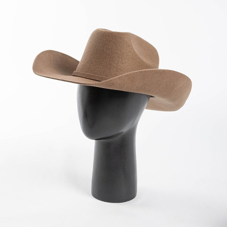 USPOP 100% Wool Western Cowboy Hat with Metal Buckle